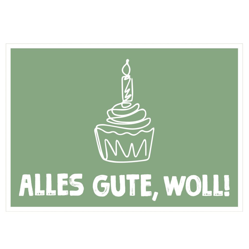 Grußkarte Alles Gute, Woll